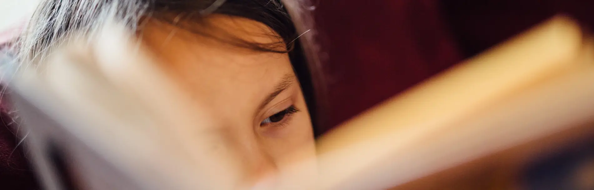A child reading a book