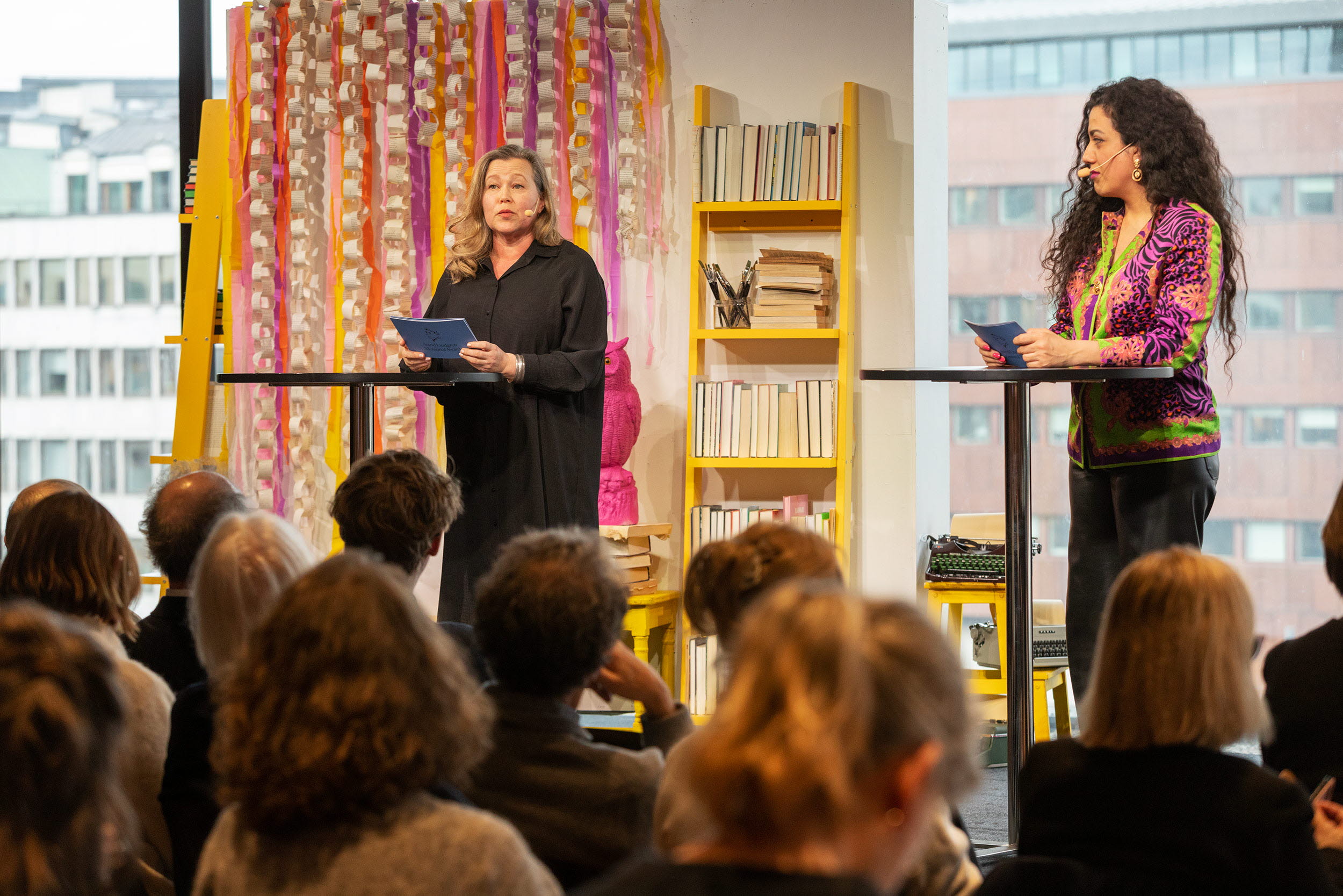 Jury member Elina Druker and Poet Athena Farokhzad