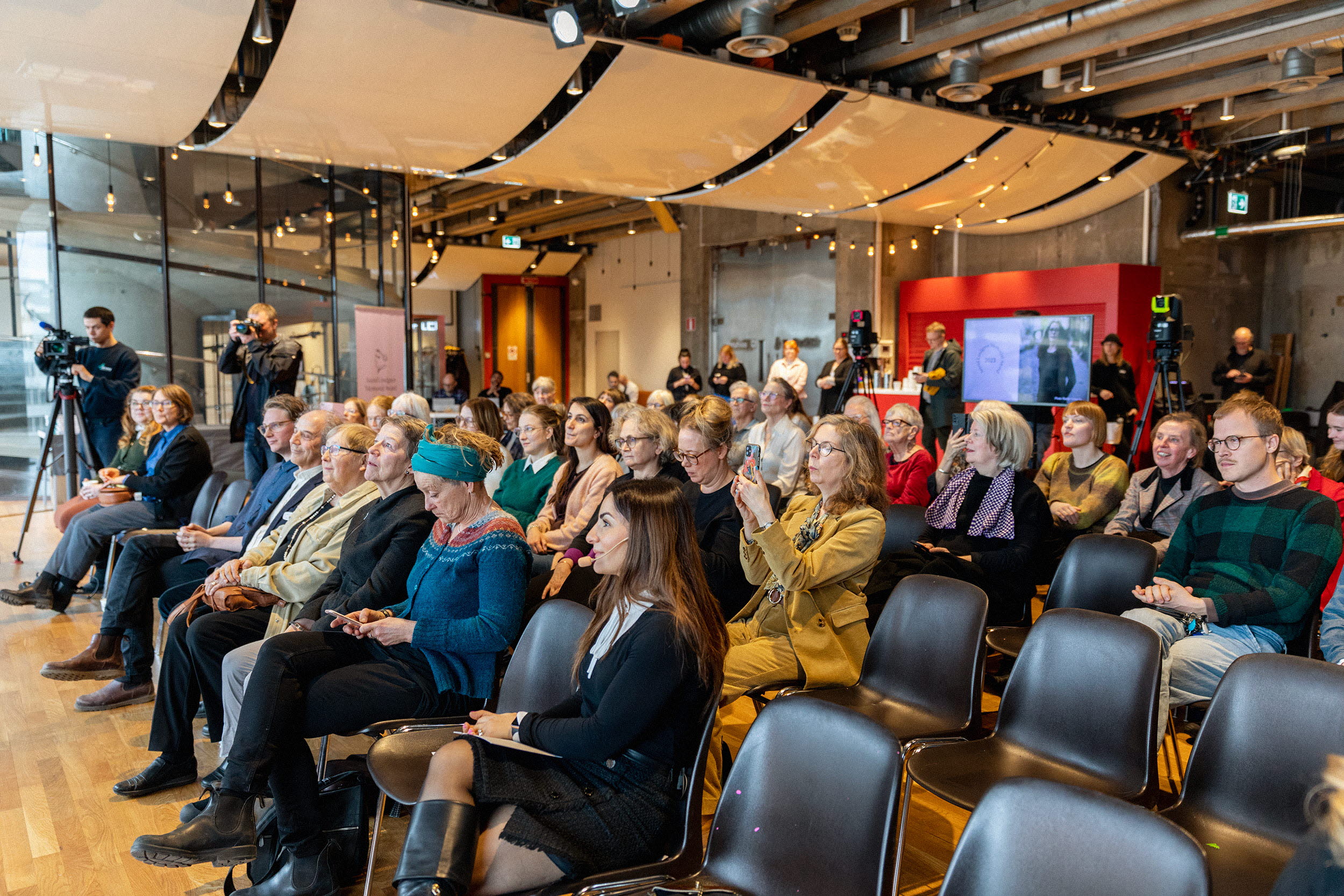 Audience waiting for the announcement