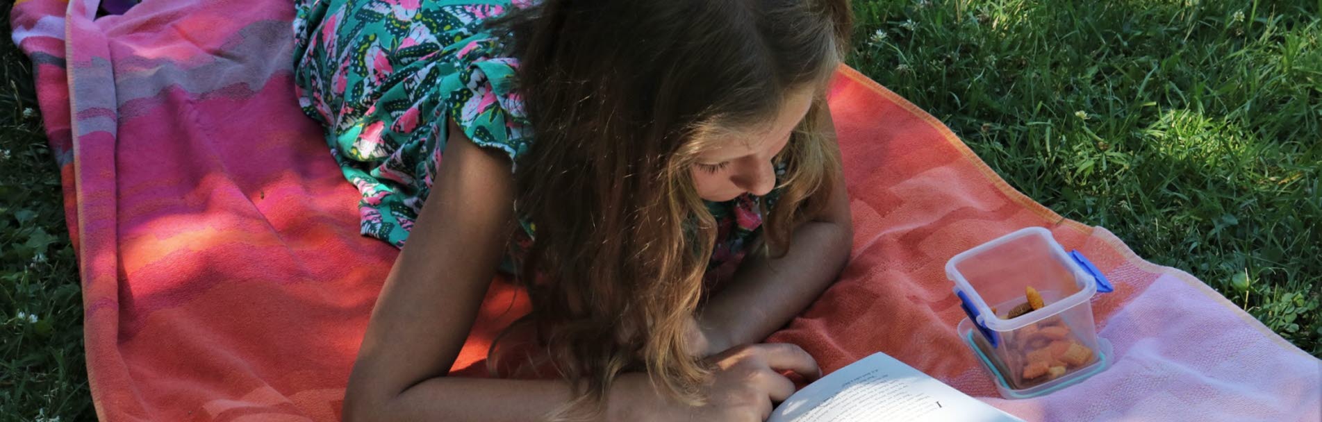 Girl reading a book