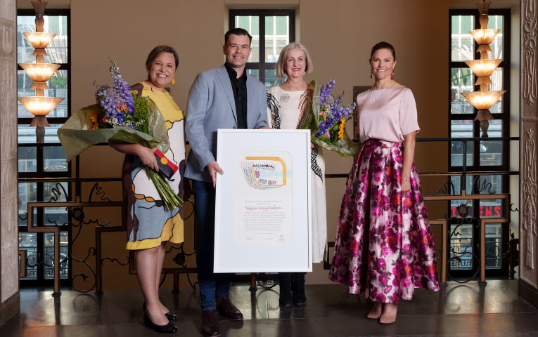 Natalie Ahmat, Ben Bowen and Suzy Wilson from ILF with HRH Crown Princess Victoria